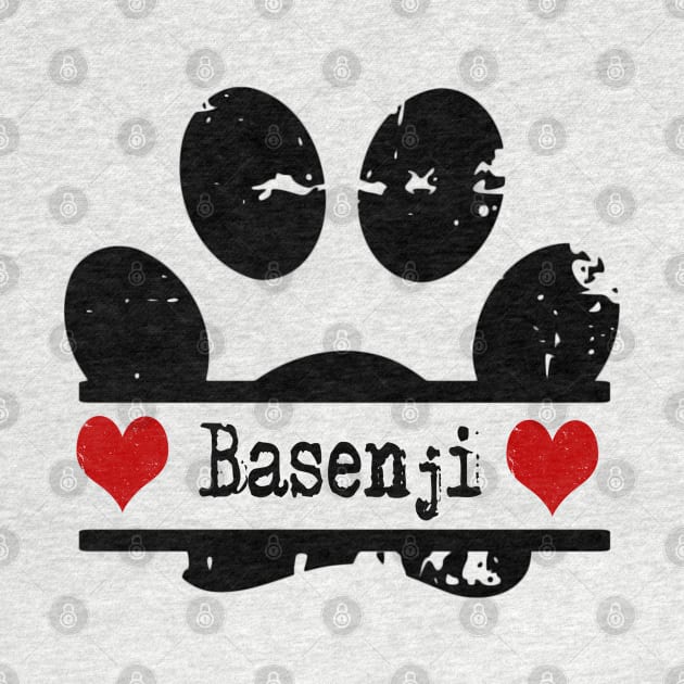 Basenji dog paw print by artsytee